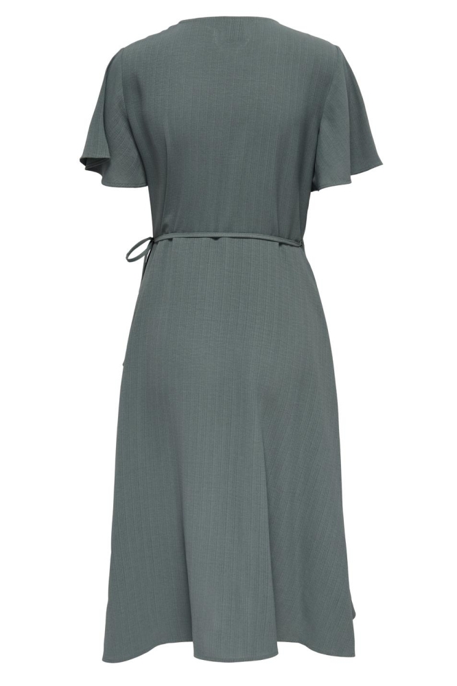 ONLCALI LIFE S/S MIDI WRAP DRESS WV 15269622 Balsam Green